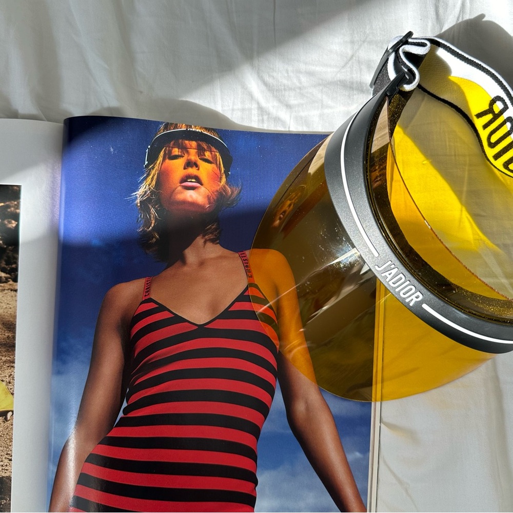 SOLD Christian Dior DiorClub1 Sun Visor in Yellow